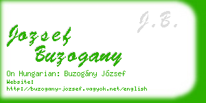 jozsef buzogany business card