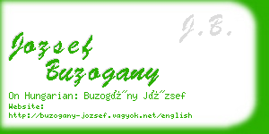 jozsef buzogany business card